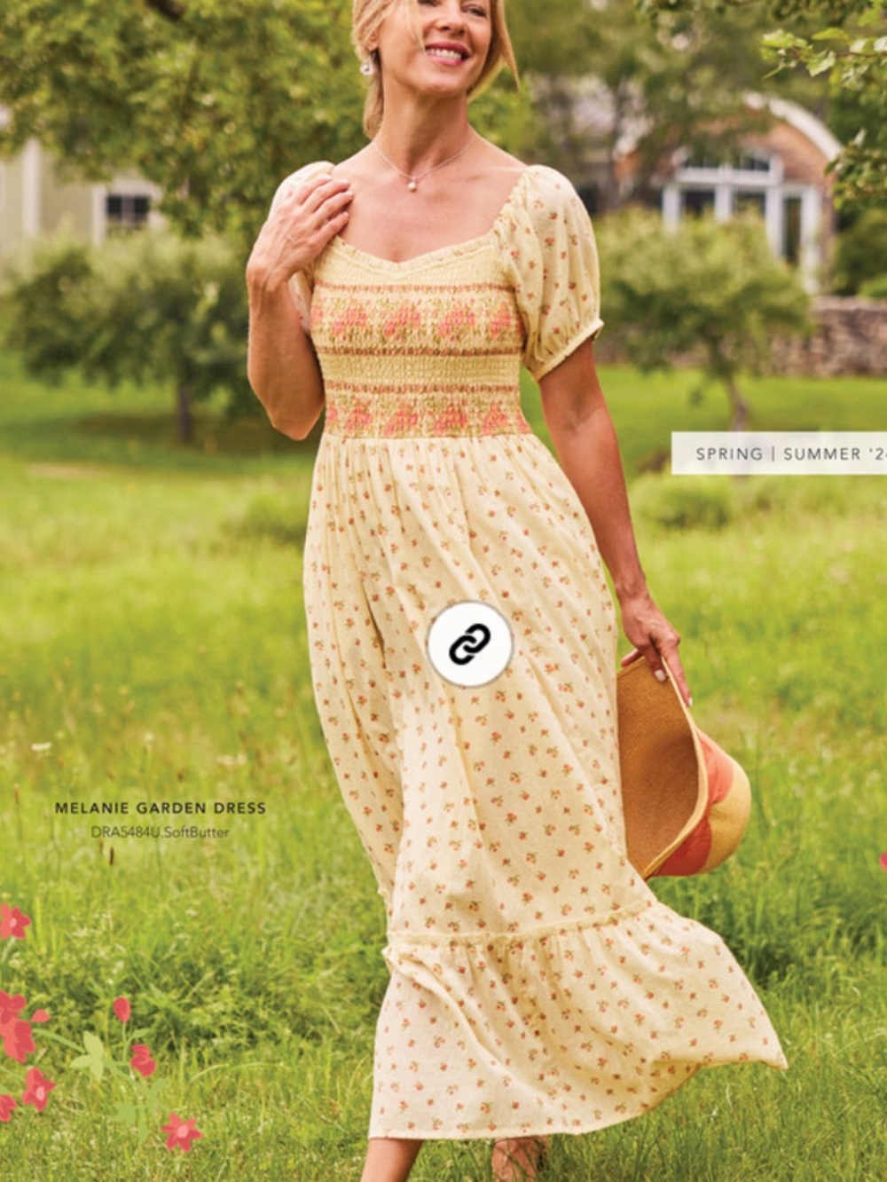 April Cornell Melanie Garden Dress in Soft Butter color size xxs
